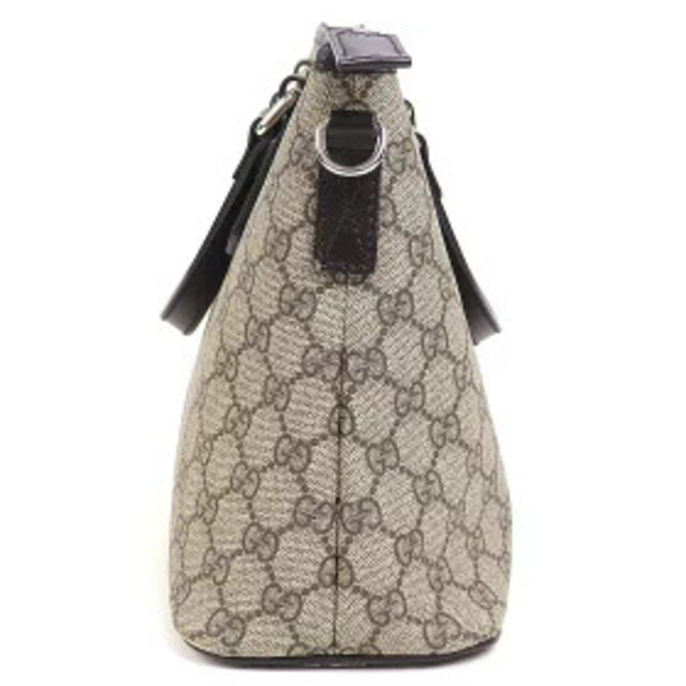 Gucci GG Supreme Canvas Tote Bag Beige Ebony Shoulder Handbag KGDHN - Picture 5 of 13